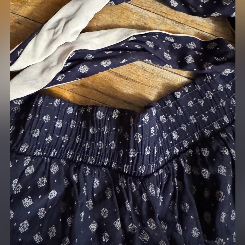Preloved - Navy Pants with Belt Tie - Picture 4 of 5
